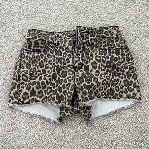 Kohls Leopard Jean Shorts